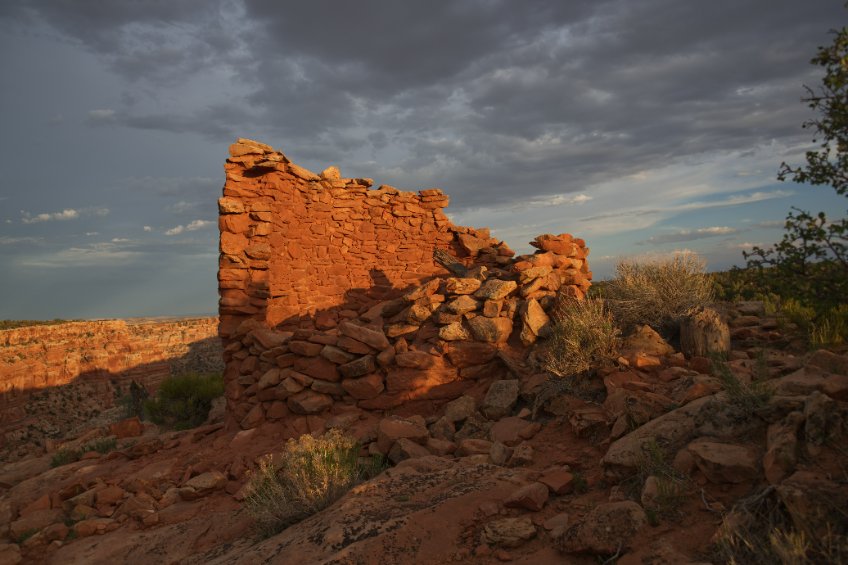 Cave towers ancestral puebloan site in bears ears national monument in southeastern utah
